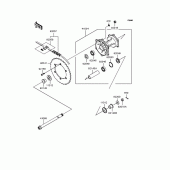 Схема вузла: Заднє колесо & Привідний ланцюг для Kawasaki KLX250 D-Tracker