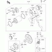 Схема вузла: Starter motor для Kawasaki ZX600 ZZ-R600