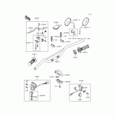 Схема узла: Руль & Пульт управления рулевой для Kawasaki KL250 KLR250