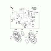 Схема вузла: Переднє гальмо для Kawasaki EX400 Ninja 400R ABS