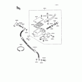 Схема вузла: Передній гальмівний циліндр Kawasaki KL650 KLR650