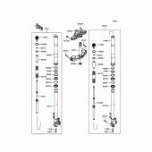 Схема вузла: Вилка передньої осі для Kawasaki KLZ1000 Versys 1000 LT