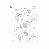 Схема узла: Ступица заднего колеса для Kawasaki KL250 KLR250
