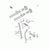 Схема узла: Распредвал & Цепь ГРМ & Натяжитель (s) для Kawasaki ZX1200 Ninja ZX-12R