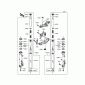 Схема узла: Вилка передней оси для Kawasaki ER650 ER-6N