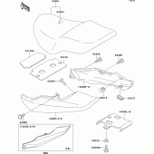 Схема узла: Сиденье для Kawasaki ER500 ER-5