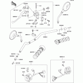 Схема вузла: Кермо (ER500-A2/A3) для Kawasaki ER500 ER-5