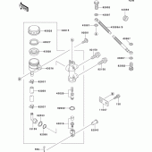 Схема узла: Задний тормозной цилиндр для Kawasaki ZX600 ZZ-R600