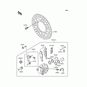 Схема узла: Передний тормоз для Kawasaki VN400 Vulcan Classic