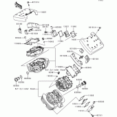 Схема вузла: Клапанна кришка Kawasaki VN1500 VN1500 Classic Tourer