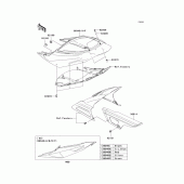 Схема вузла: Задні бічні обтічники & Захист ланцюга для Kawasaki ZX636 Ninja ZX-6R