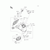 Схема узла: Воздушный фильтр для Kawasaki ER400 ER-4N