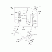Схема вузла: Задній гальмівний циліндр Kawasaki KLE650 Versys 650