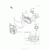 Схема узла: Right Engine Cover(S) для Kawasaki VN1700 Vulcan 1700 Voyager