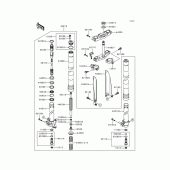 Схема вузла: Передня вилка(1/2) для Kawasaki KX125