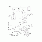 Схема вузла: Ignition switch/locks/reflectors для Kawasaki ZR750 Z750