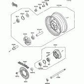 Схема узла: Ступица заднего колеса для Kawasaki ZX1000 ZX-10