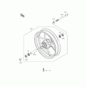 Схема узла: Переднее колесо для Kawasaki EX400 Ninja 400R