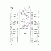 Схема вузла: Передня вилка(c6f) для Kawasaki EN500 Vulcan 500 LTD