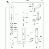 Схема вузла: Передня вилка(-zr550b-024010) для Kawasaki ZR550 Zephyr