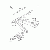 Схема вузла: Задній важіль (Маятник) для Kawasaki ZR750 Zephyr