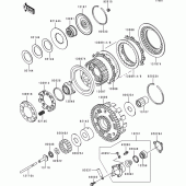 Схема вузла: Зчеплення для Kawasaki VN1500 VN1500 Classic Tourer