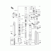 Схема вузла: Передня вилка(1/2) для Kawasaki KLX300R