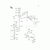 Схема узла: Задний тормозной цилиндр для Kawasaki ZX750 Ninja ZX-7R