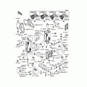 Схема вузла: Радіатор (KLX250-F1/F2) для Kawasaki KLX250 KLX250ES