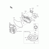 Схема узла: Right engine cover(s) для Kawasaki VN1700 VN1700 Voyager ABS