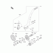 Схема вузла: Kickstarter mechanism для Kawasaki KX250/ KX252 KX250