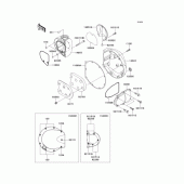 Схема вузла: Right engine cover для Kawasaki EJ650 W650