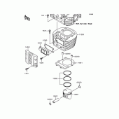 Схема узла: Цилиндр & Поршень для Kawasaki BJ250 250TR