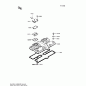 Схема узла: Клапанная крышка для Kawasaki ZX600 Ninja 600R
