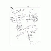 Схема вузла: Carburetor(d6f/d7f) для Kawasaki EX500 Ninja 500R