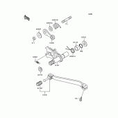 Схема вузла: Перемикач передач для Kawasaki KL250 KL250 Super Sherpa