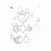 Схема узла: Воздушный фильтр для Kawasaki KX100