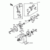Схема узла: Коленчатый вал для Kawasaki VN1500 Vulcan 88