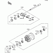 Схема узла: Ступица переднего колеса для Kawasaki VN1500 VN-15 SE