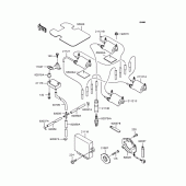 Схема узла: Катушка зажигания для Kawasaki ZR1100 Zephyr 1100