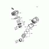 Схема вузла: Циліндр & Поршень для Kawasaki VN900 Vulcan 900 Classic
