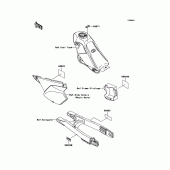 Схема узла: Информационные наклейки для Kawasaki KLX250 KLX250