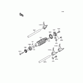 Схема вузла: Gear Change Drum/Shift Fork(s) для Kawasaki EX650 ER-6F