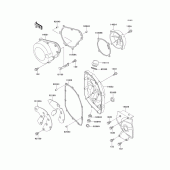 Схема узла: Крышка двигателя для Kawasaki ZX600 Ninja ZX-6