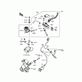 Схема узла: Передний тормозной цилиндр для Kawasaki ZX1400 ZZR1400 ABS
