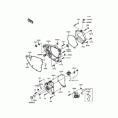 Схема вузла: Engine Cover(s) для Kawasaki KX250/ KX252 KX250F