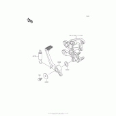 Схема вузла: Педаль гальма/torque Link для Kawasaki ZX1400 Ninja ZX-14R ABS