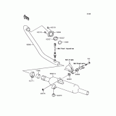 Схема вузла: Вихлопна система для Kawasaki BJ250 Estrella