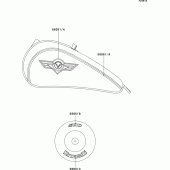 Схема вузла: Decals(bronze/red)(vn800-b3) для Kawasaki VN800 Vulcan 800 Classic