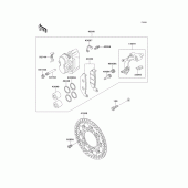 Схема вузла: Переднє гальмо для Kawasaki KLX300R
